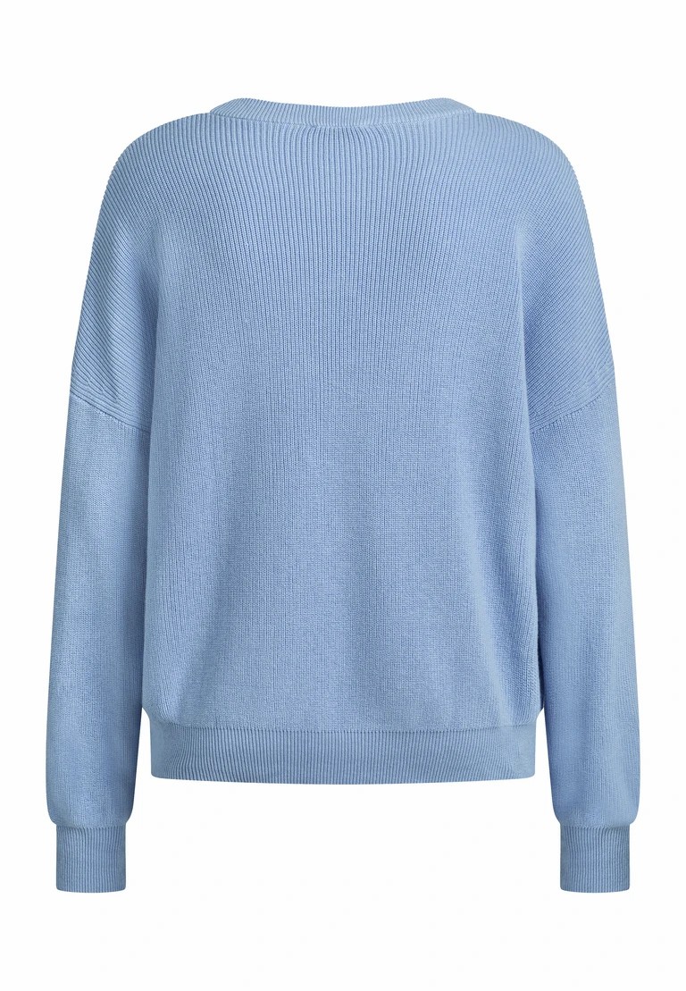 jersey de punto de cuello redondo