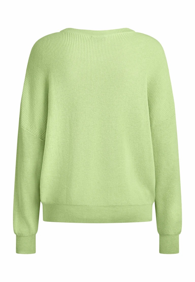 jersey de punto de cuello redondo