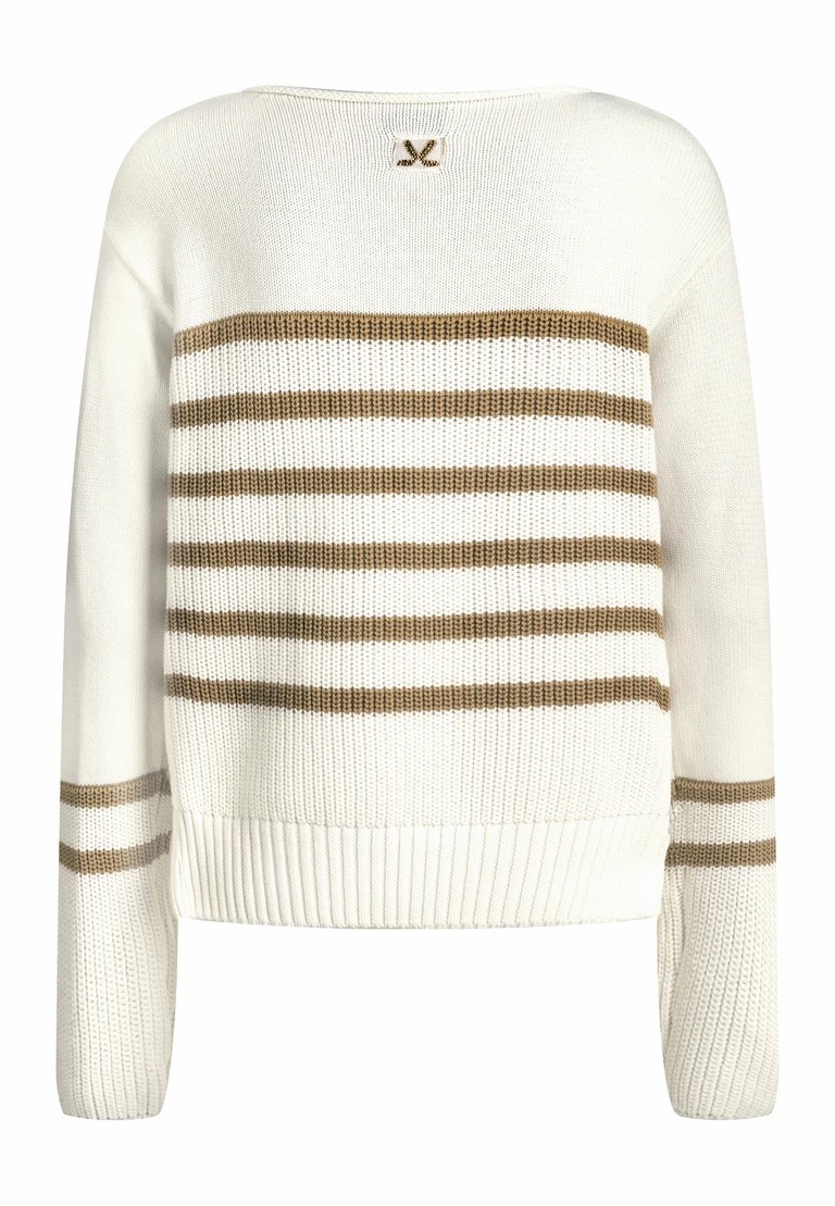 jersey de punto de cuello redondo