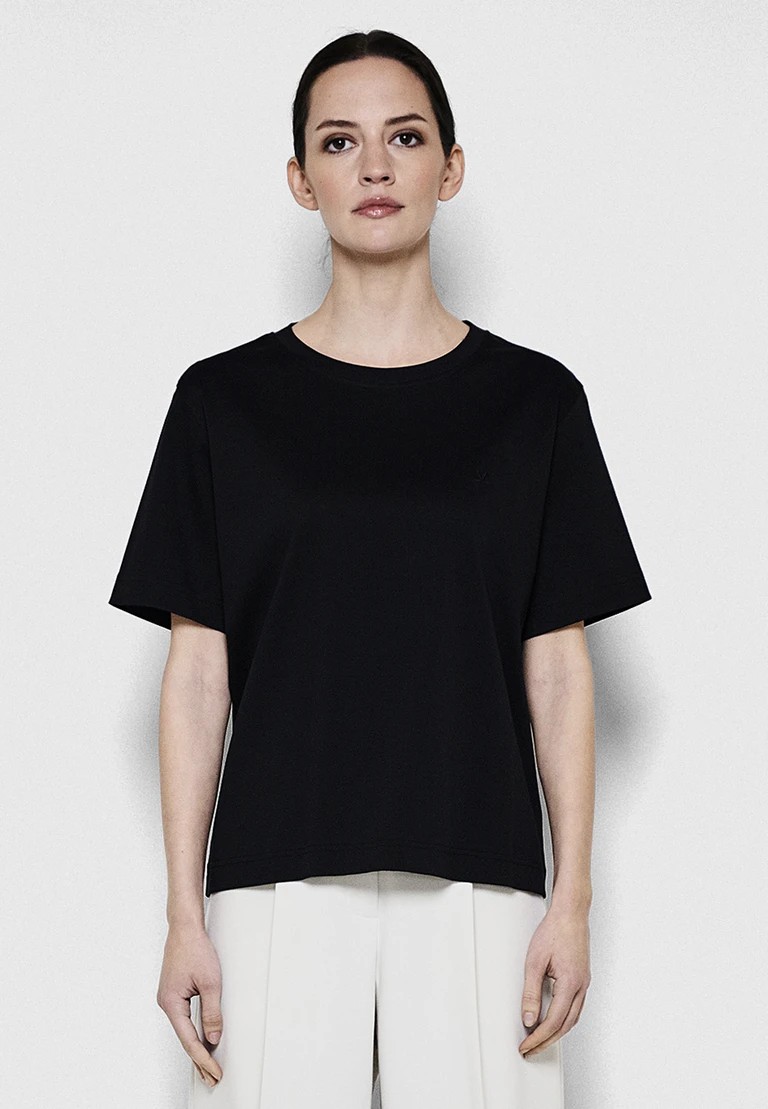 camiseta de cuello redondo de gran tamaÑo