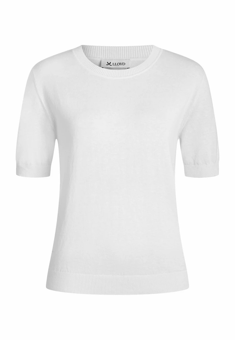 camiseta de punto de cuello redondo