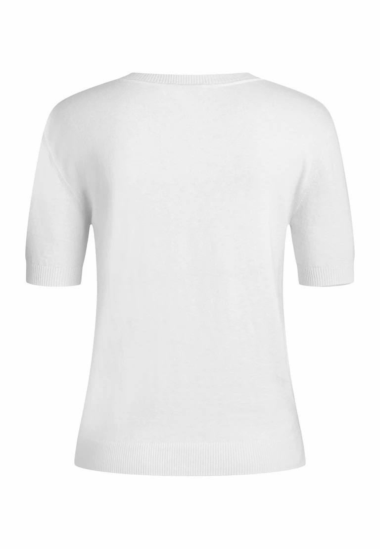 camiseta de punto de cuello redondo