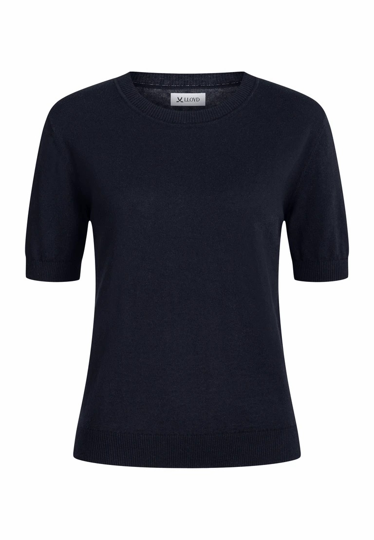 camiseta de punto de cuello redondo