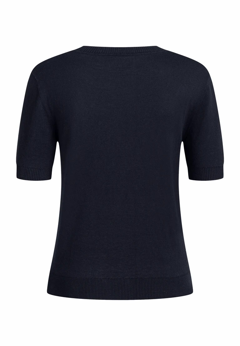 camiseta de punto de cuello redondo